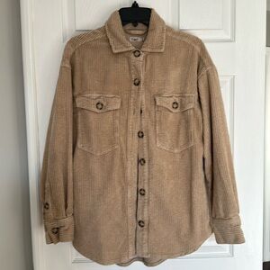 Faherty Spruce Peak Corduroy Oversized Shirt Jacket with pockets size Small